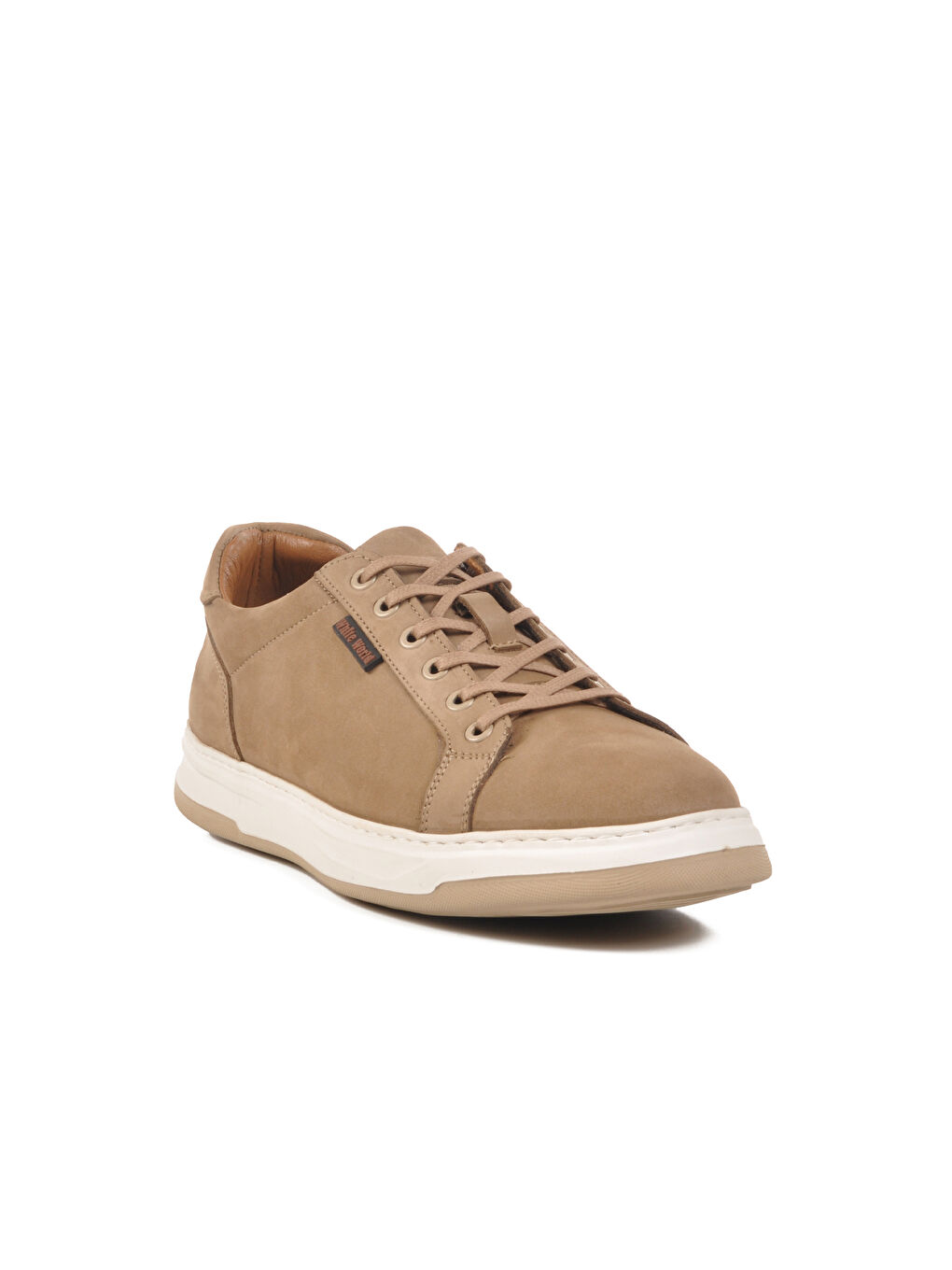 Ekru Kum Nubuk Hakiki Deri Erkek Casual Ayakkabı 2516 M-2