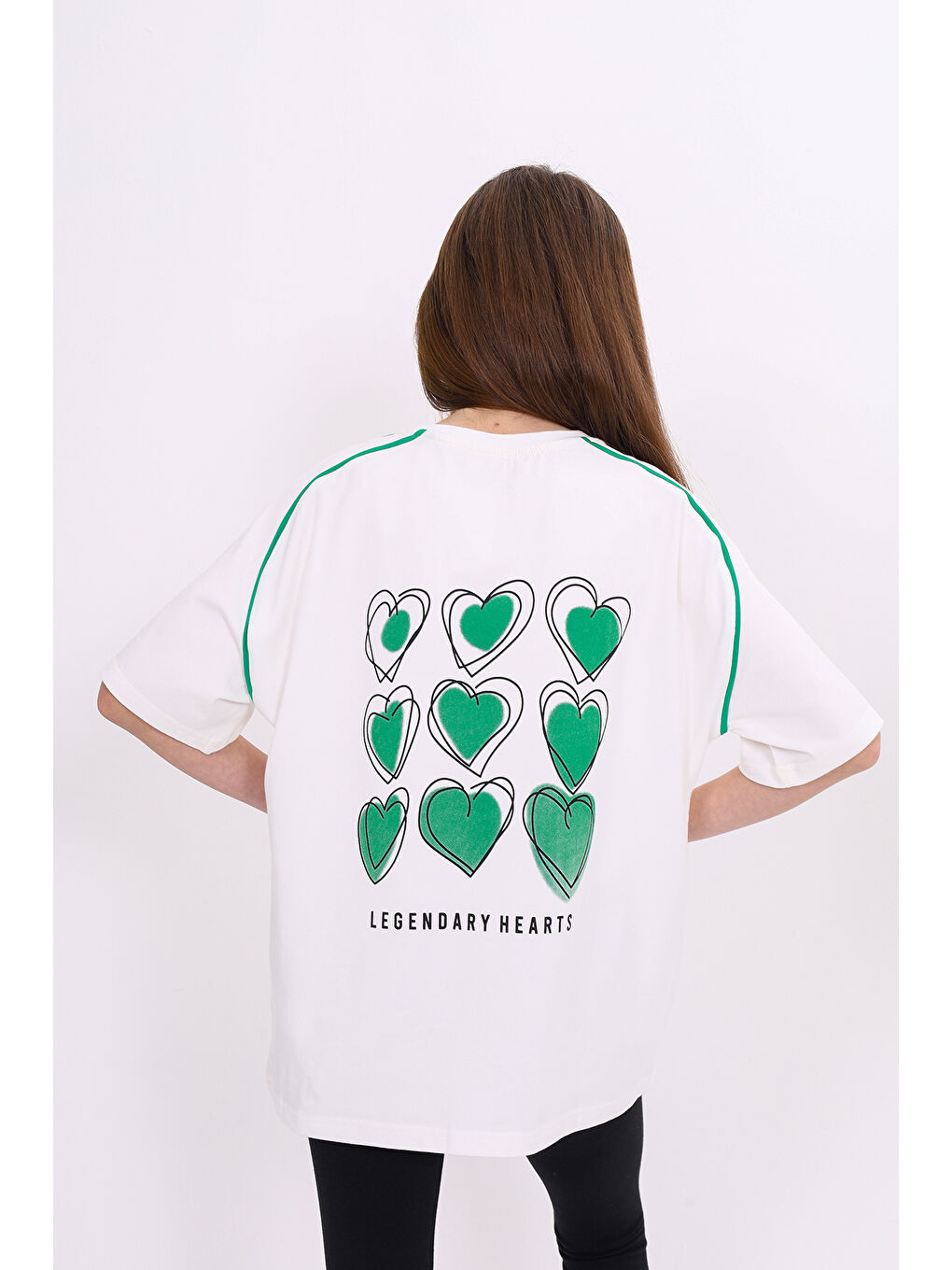 Ekru Kız Çocuk Baskılı Tişört-2