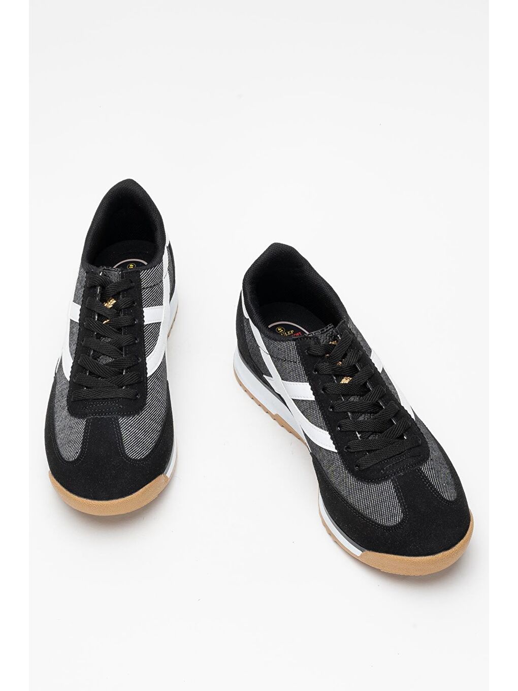 Siyah Erkek Keten Günlük Spor Ayakkabı-2