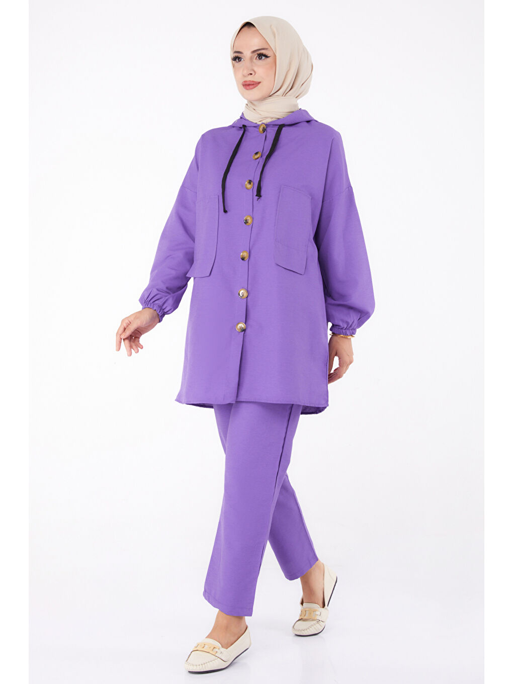 Tunik Pantolon İkİli Takım Lila - 27290