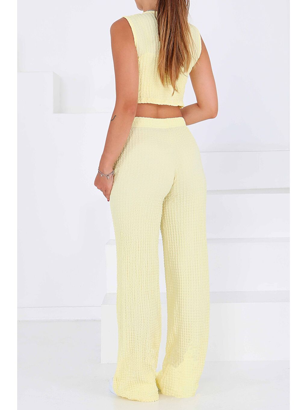 Sarı Önü Bağlamalı Takım Sari - 27537-3