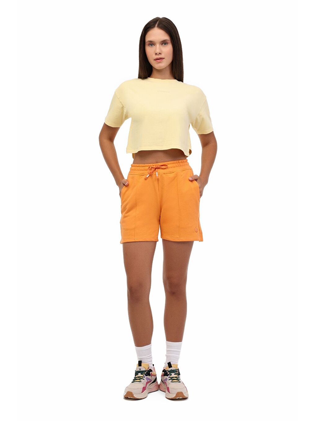 WL FUJI 20F209 5PR Turuncu Kadın Şort-2