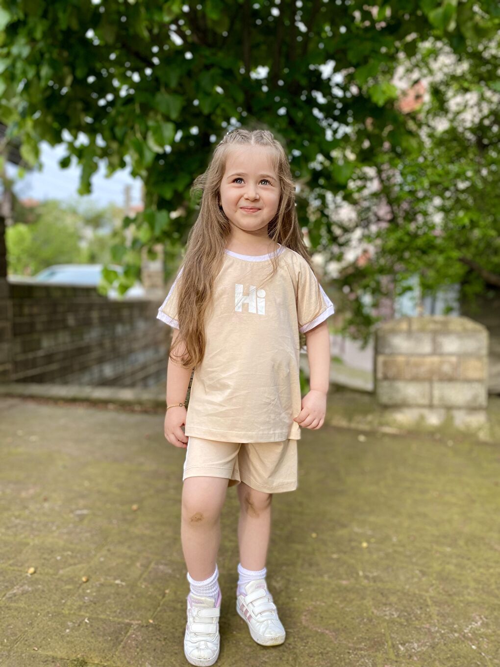 Kahverengi Hi Baskılı Oversize Takım-1