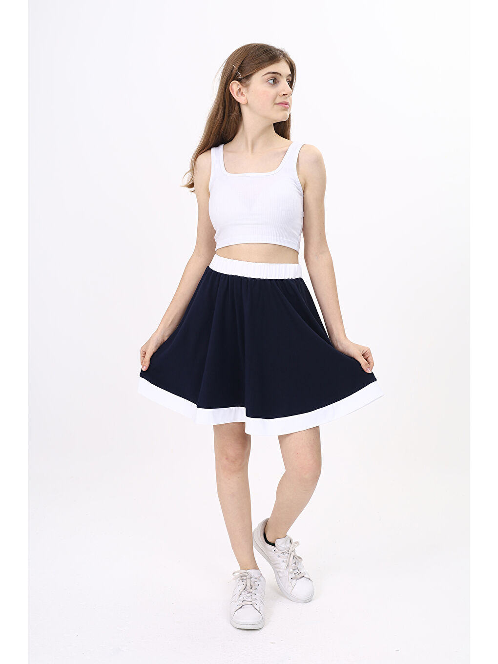 Lacivert Kız Çocuk Etek