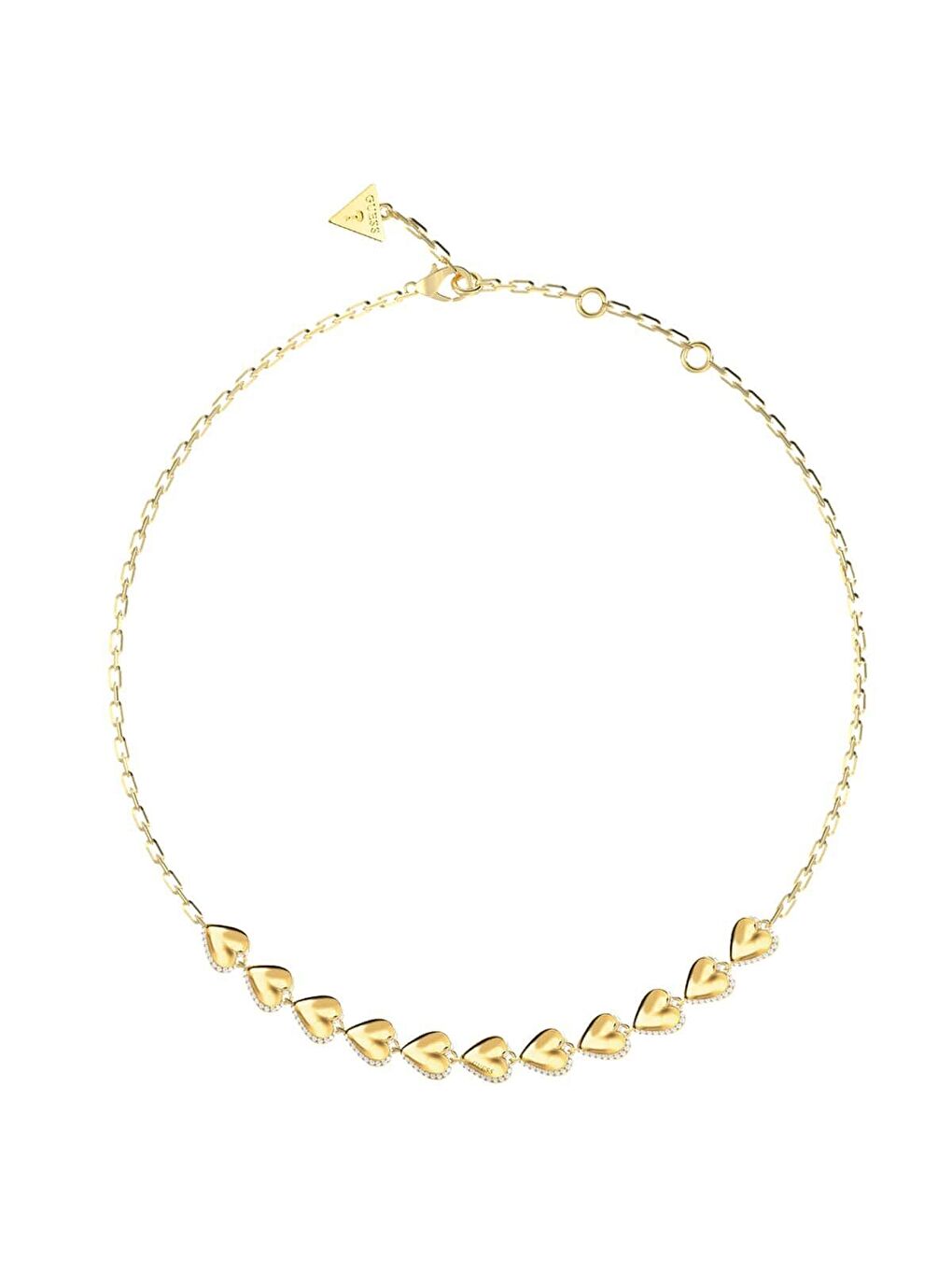 Sarı JGUJUBN06070JWYGTU Kalpli Kadın Kolye