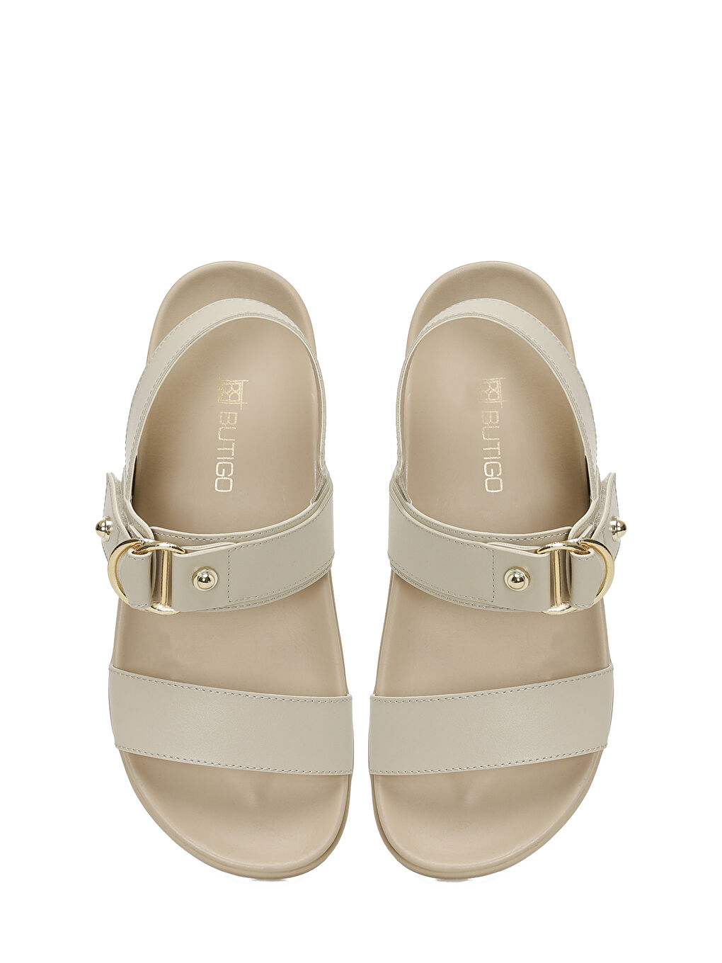 Kahverengi 25S-273 5FX Karamel Kadın Kalın Taban Sandalet-3