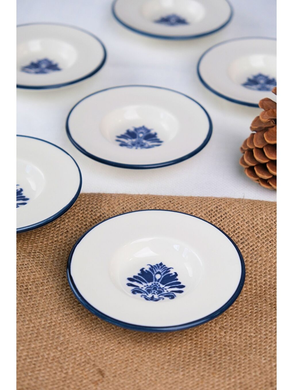 Beyaz Porselen Stella Çay Tabağı Seti 12cm 6 Parça BNS6CTPRS1214-1