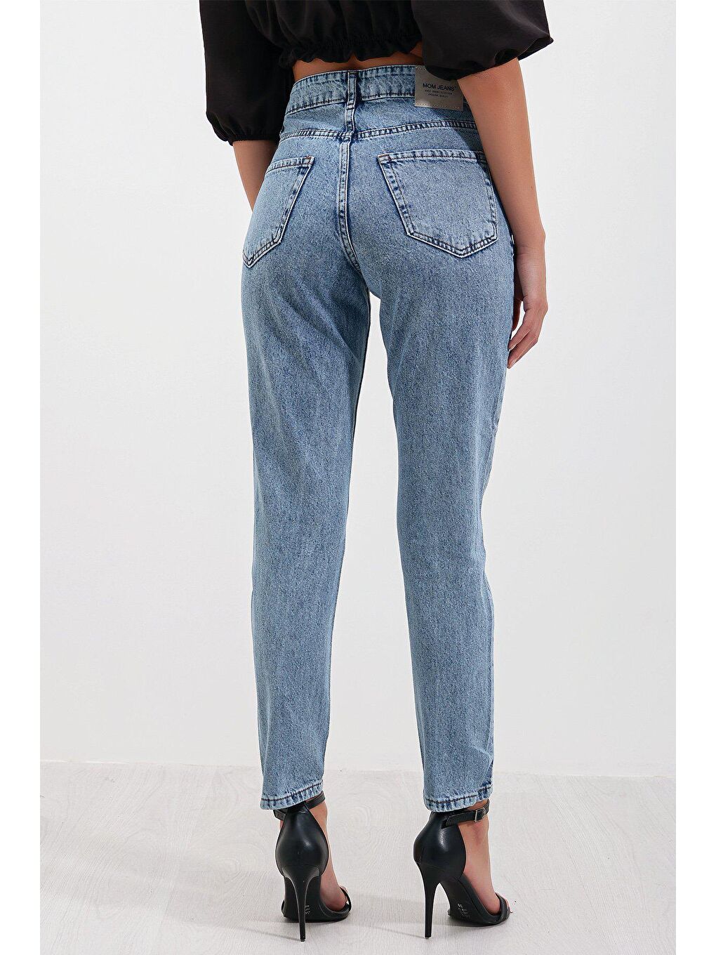 Mavi Taşlı Boyfriend Jean PANTOLON-4