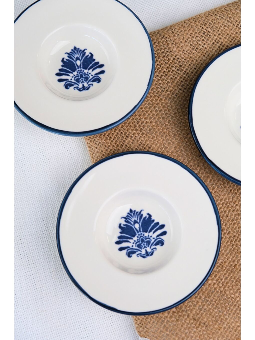 Beyaz Porselen Stella Çay Tabağı Seti 12cm 6 Parça BNS6CTPRS1214-3