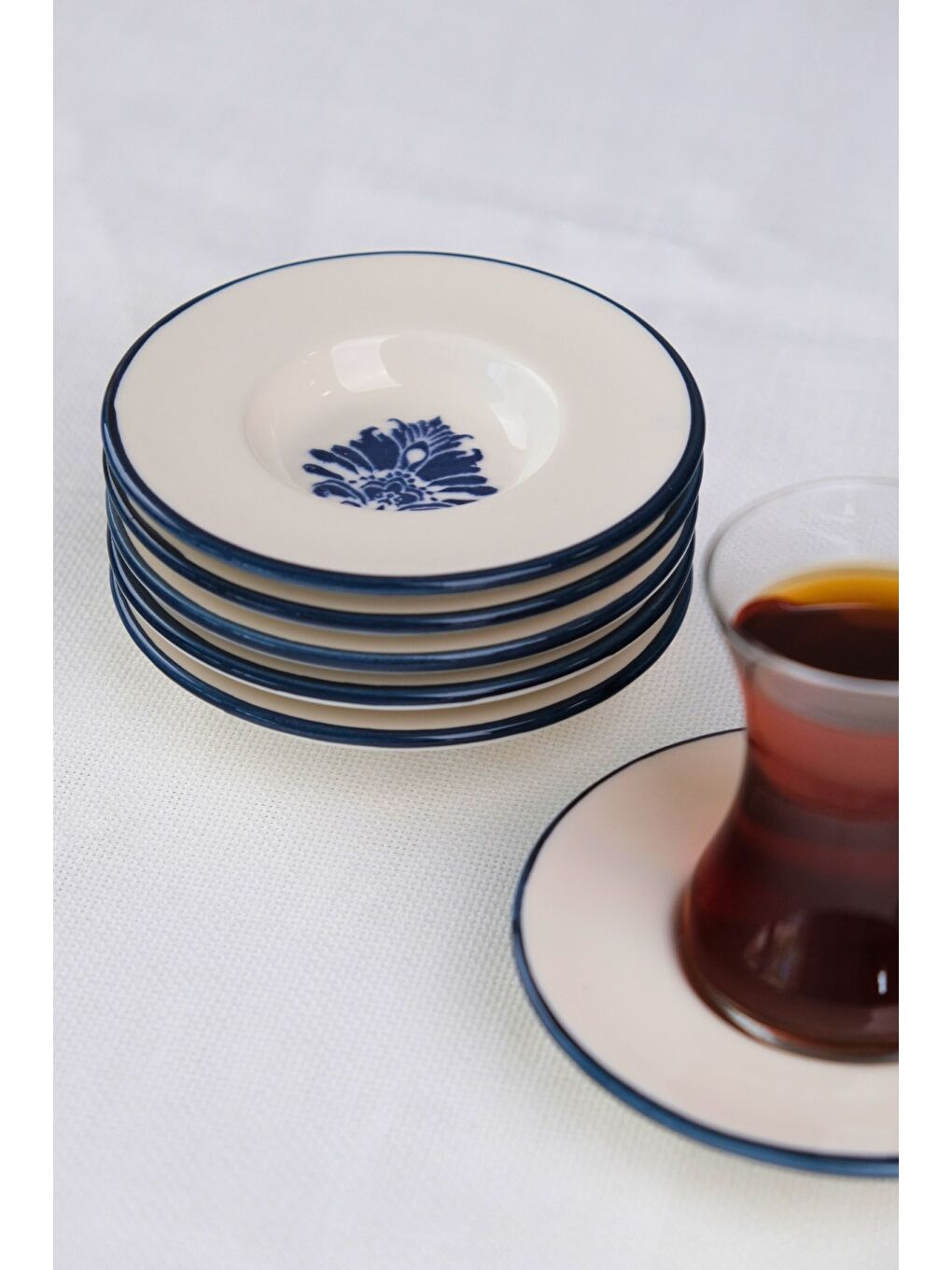 Beyaz Porselen Stella Çay Tabağı Seti 12cm 6 Parça BNS6CTPRS1214-4