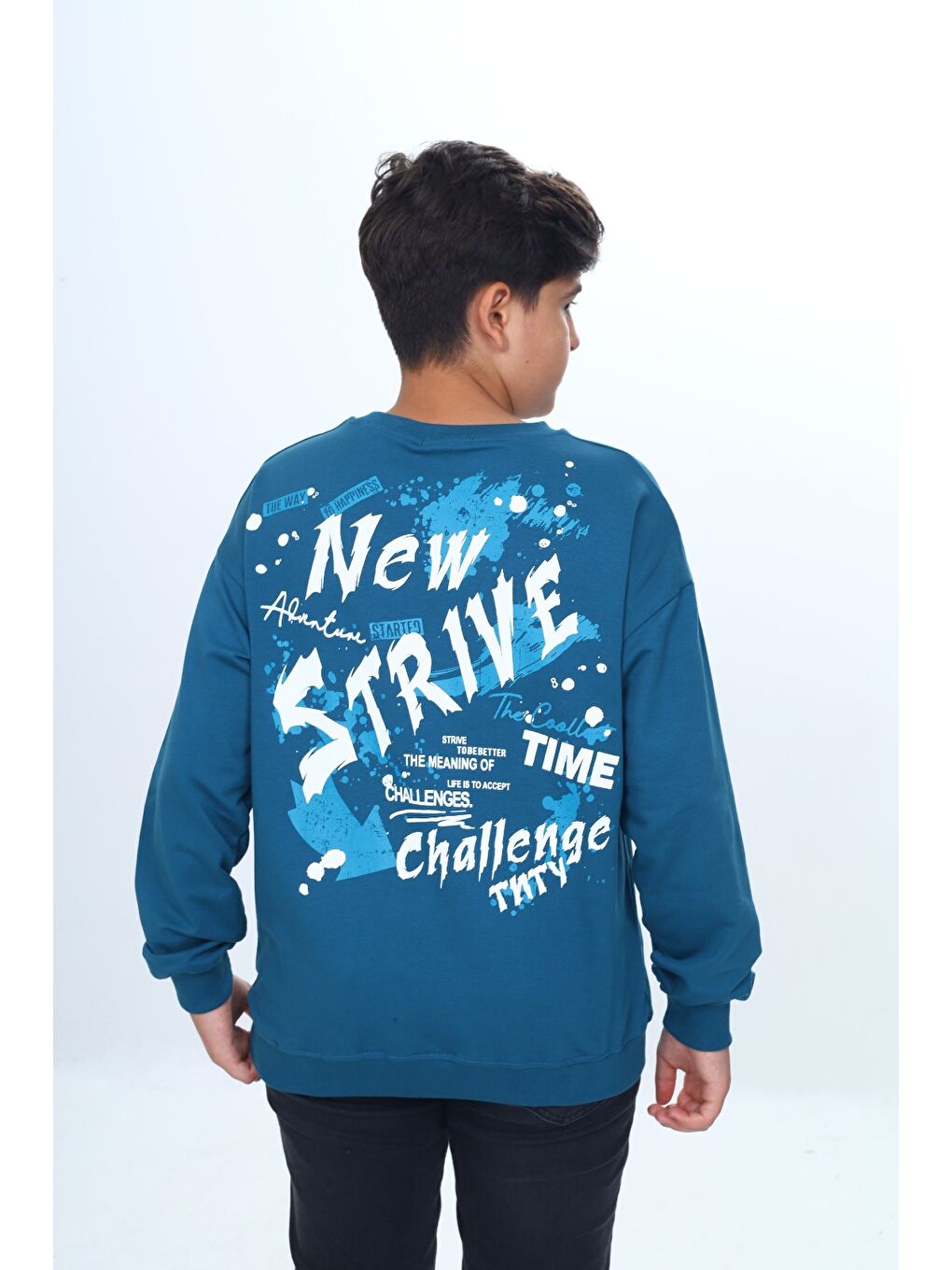 Petrol Erkek Çocuk New Strıve Baskılı Sweatshirt-4