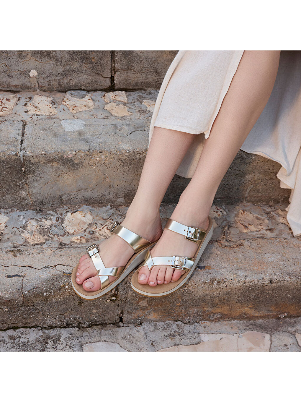 Gri Kadın Terlik 77 J68 ZC Slipper 6331-Silver-6