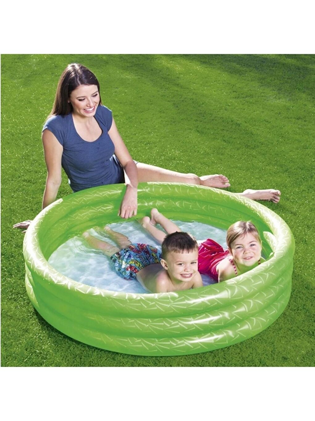 3 Boğumlu Şişme Havuz 122 cm x 25 cm Yeşil KZL-BW51025 (GKO: 7531)