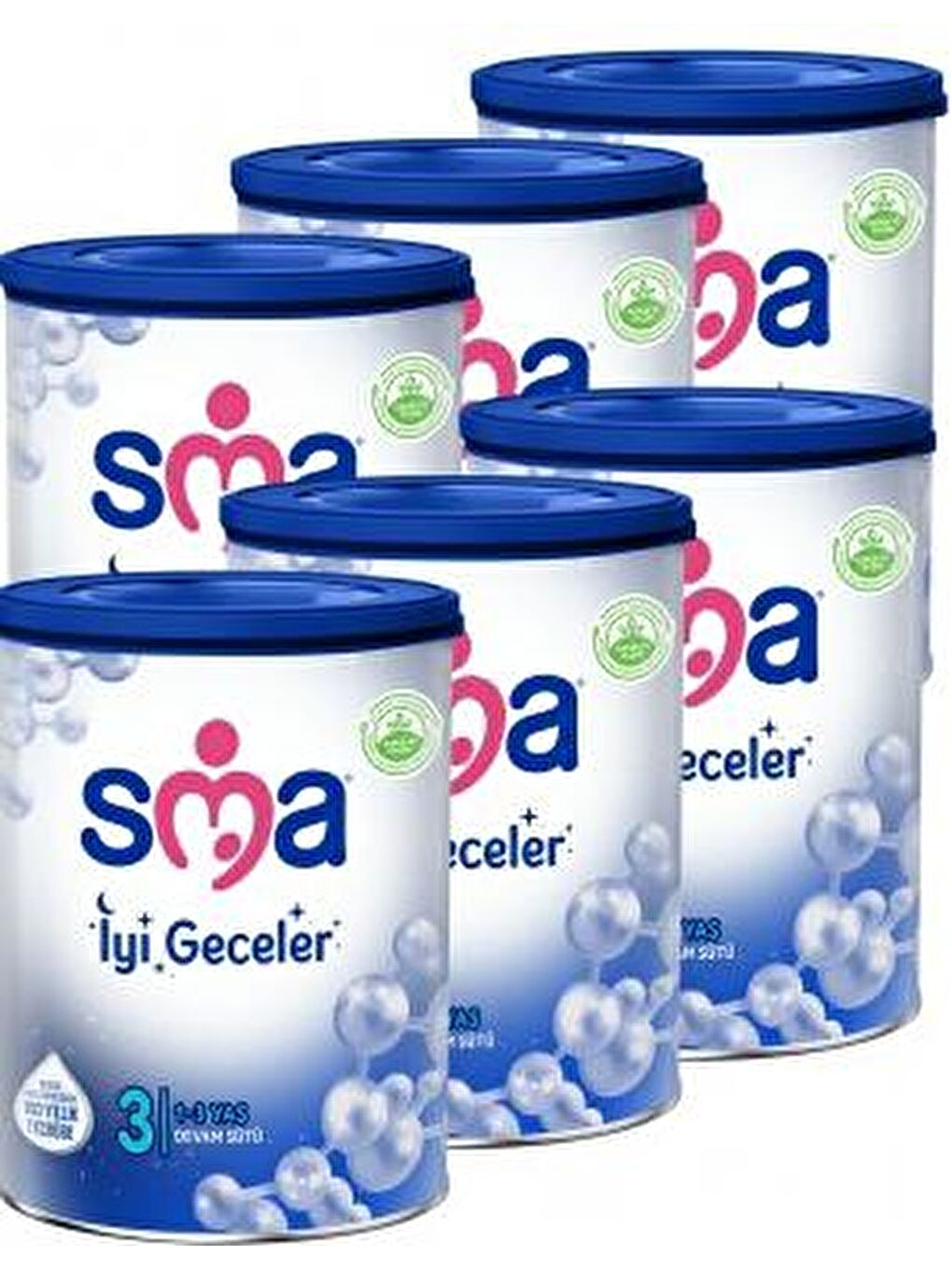 SMA Renksiz İyi Geceler 3 1-3 Yaş Devam Sütü 800 gr x 6 Adet