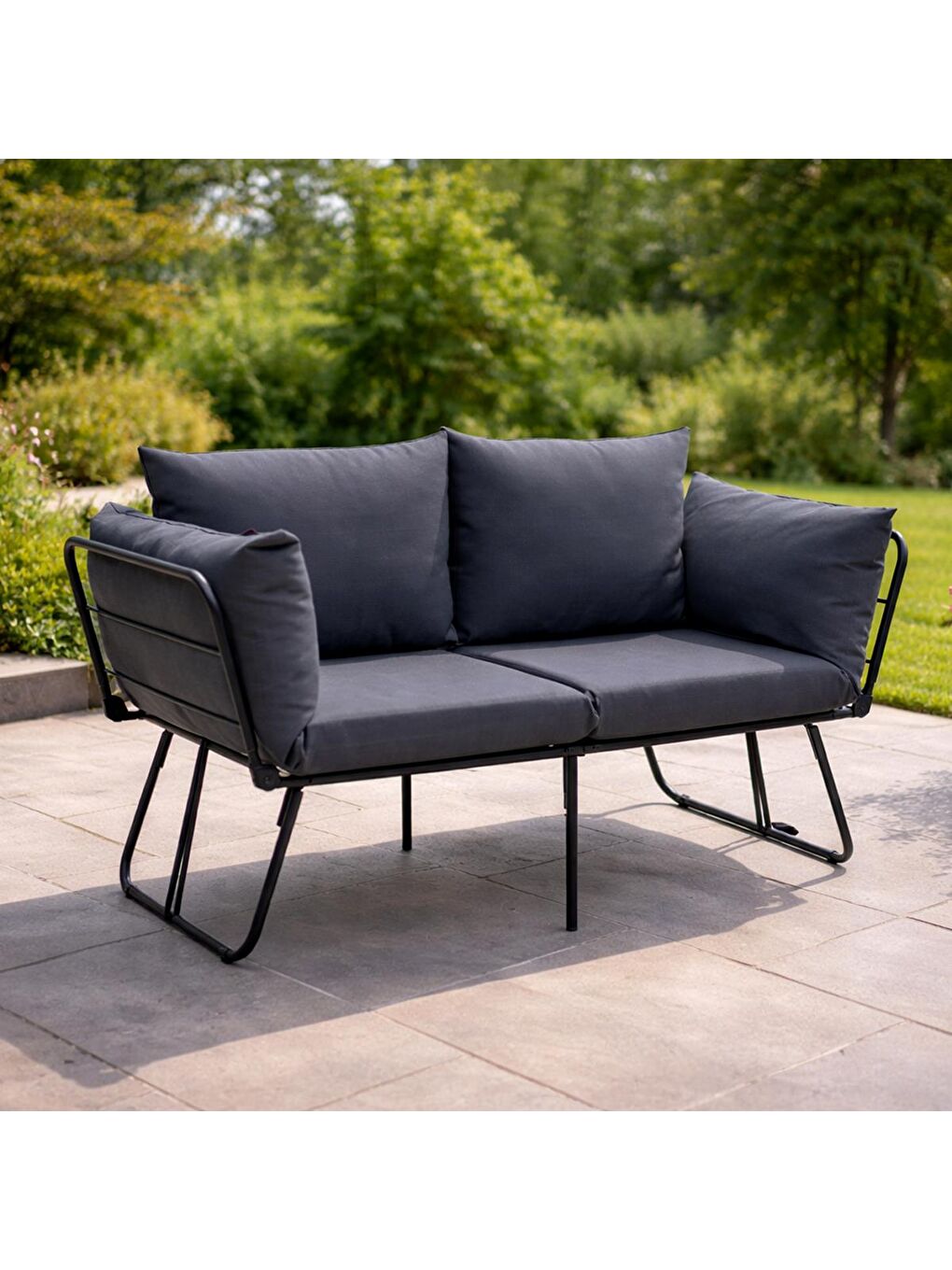 Viper İkili Katlanır Su Geçirmez Bahçe Koltuğu - Antrasit