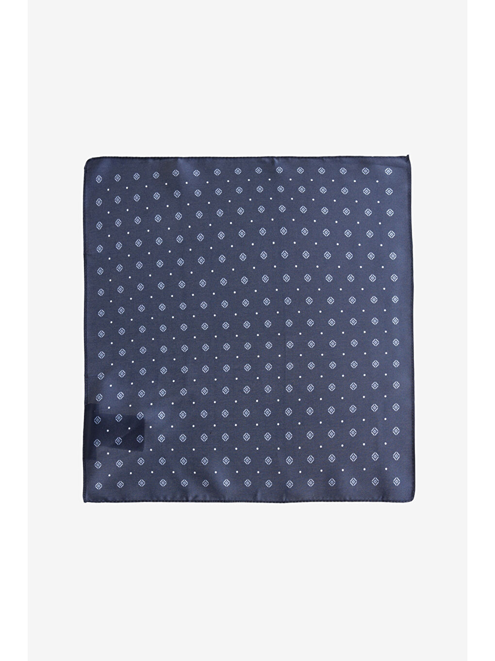 Erkek Lacivert-Mavi Desenli Mendil-1
