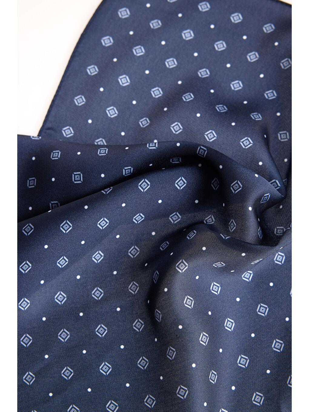 Erkek Lacivert-Mavi Desenli Mendil-2