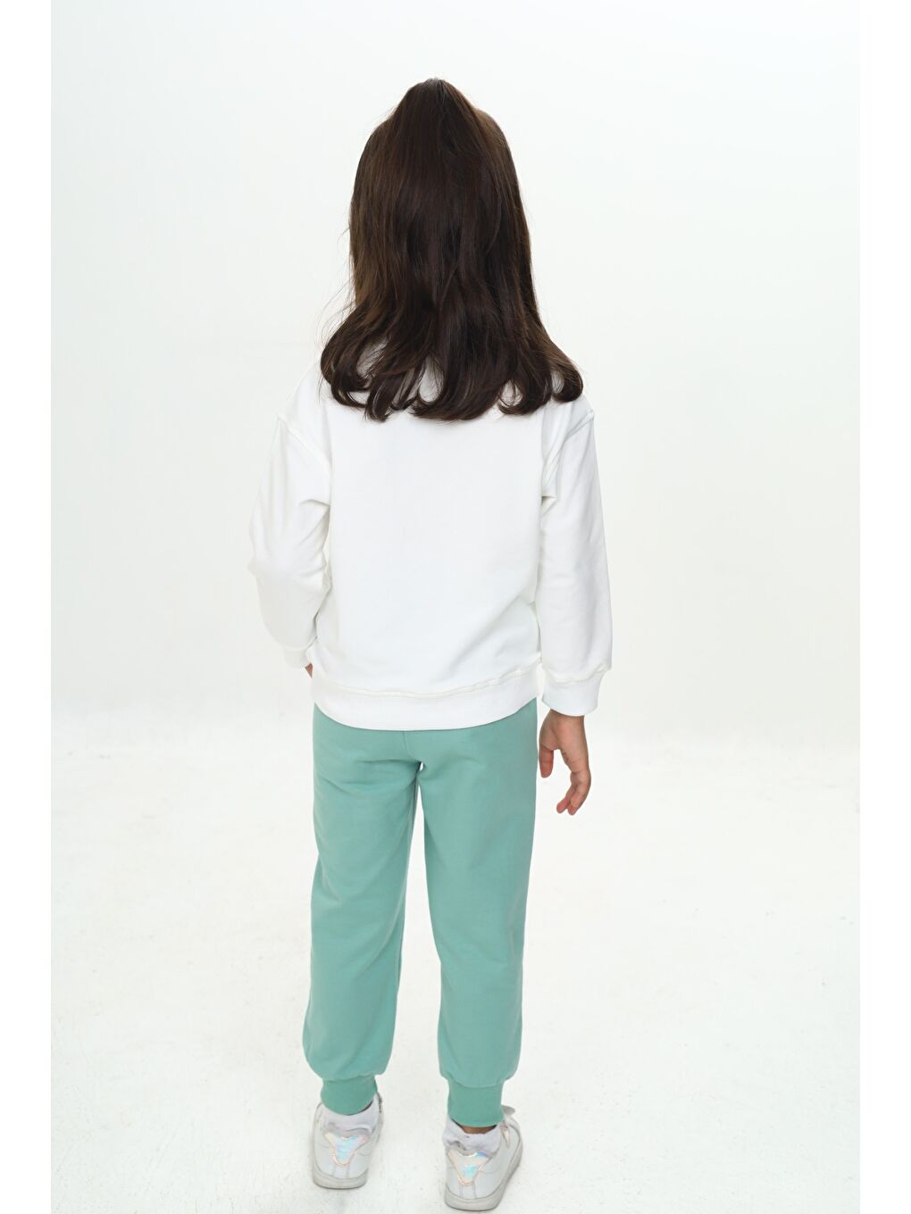 Gri Kız Çocuk Zürafa Baskılı Eşofman Takım-3