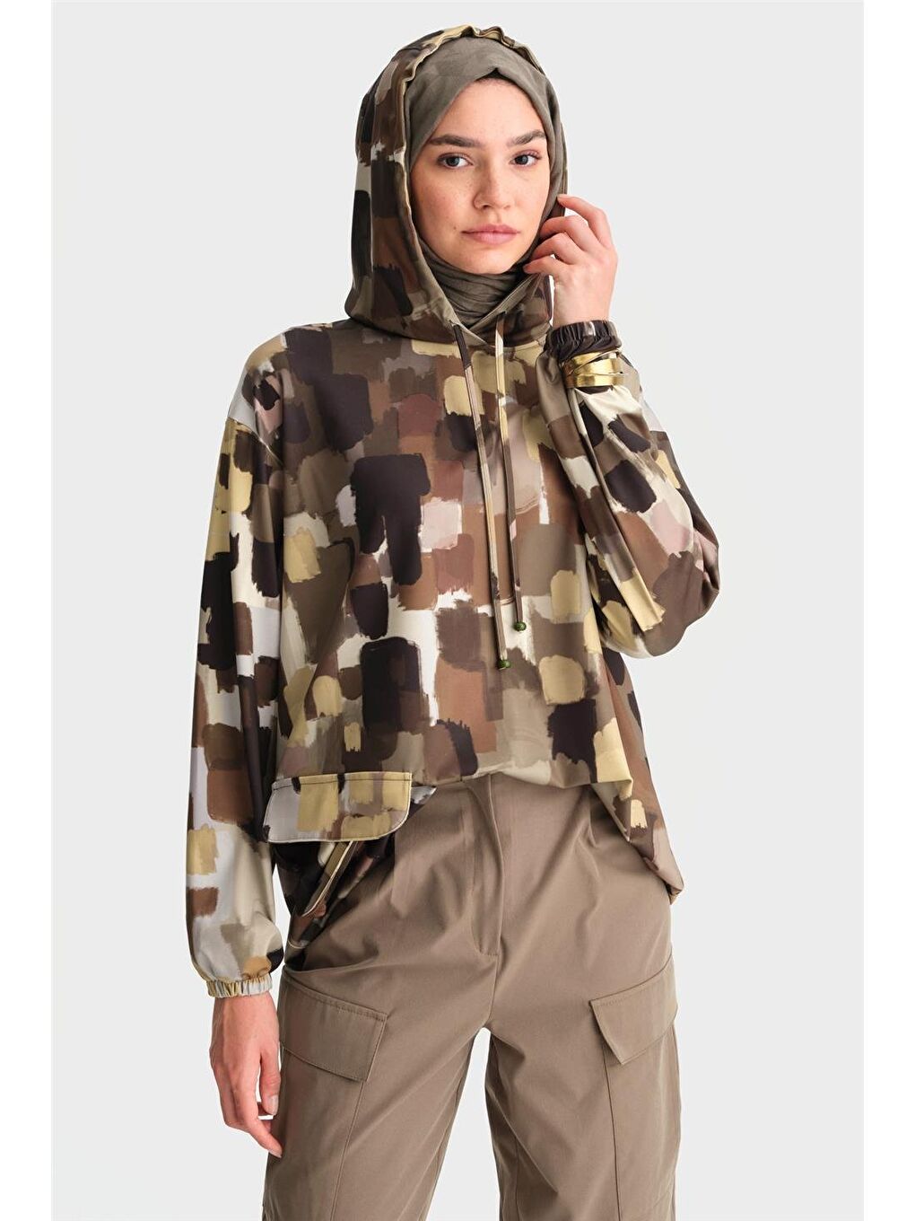 ARMİNE Baskılı Scuba Sweat 24K4307 Yeşil - 3