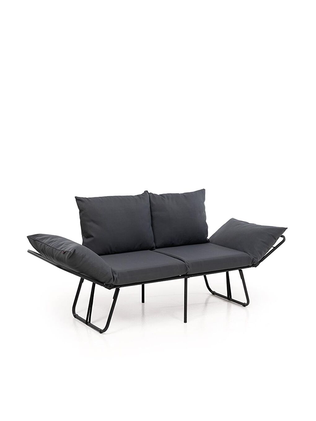 Viper İkili Katlanır Su Geçirmez Bahçe Koltuğu - Antrasit-4