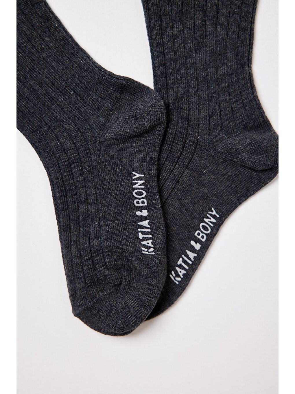 Lacy Kız Çocuk Soket Çorap Koyu Gri Melanj-3
