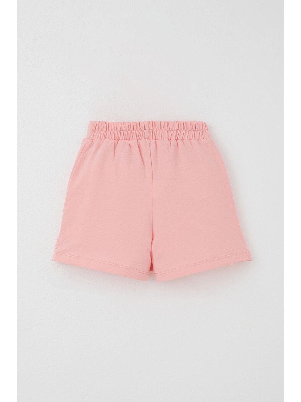 Pembe Kız Çocuk Şort Etek Fiyonk Aksesuarlı Fırfırlı Somon (3-8 Yaş)-1