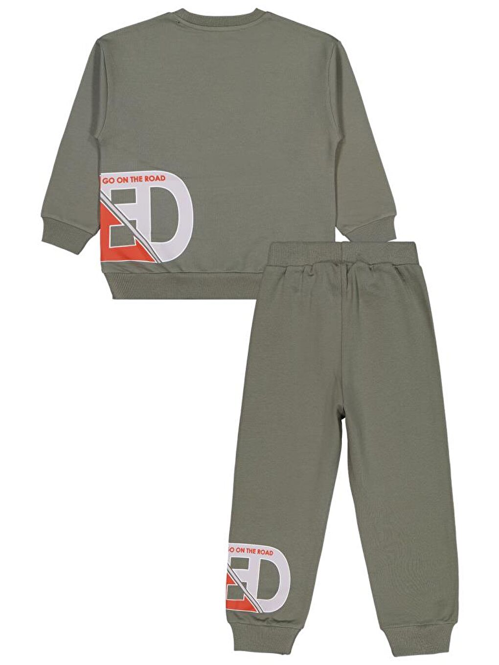 Haki Erkek Çocuk Sped Baskılı 6-9 Yaş Eşofman Takımı-1