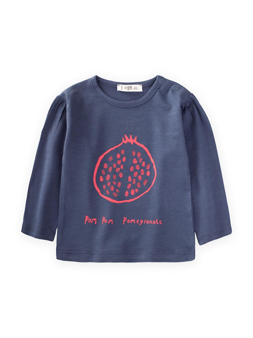 Pomegranate Baskılı Mevsimlik Sweatshirt 1-5 Yaş Lacivert