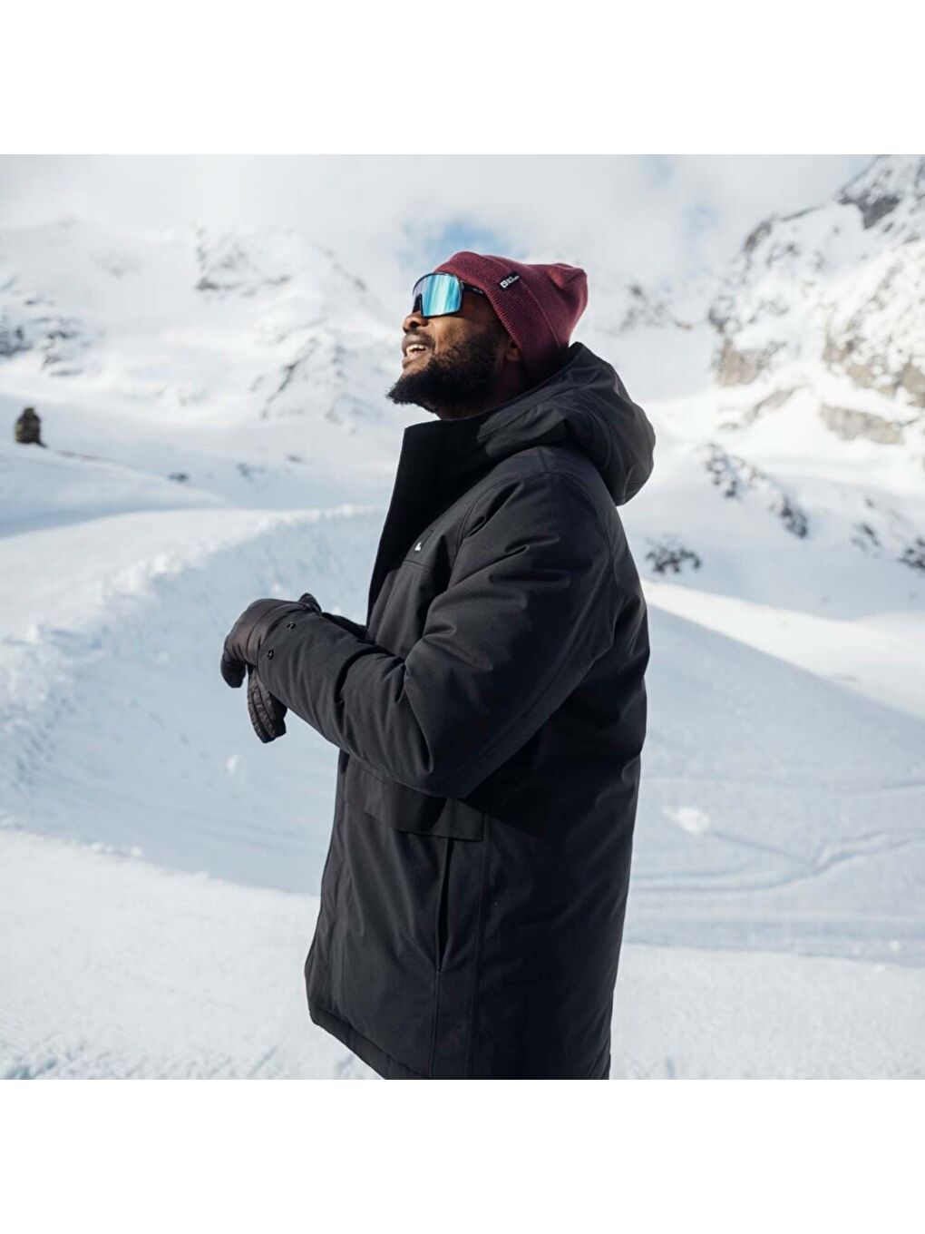 Cold Camp Coat Erkek Siyah Outdoor Mont-7