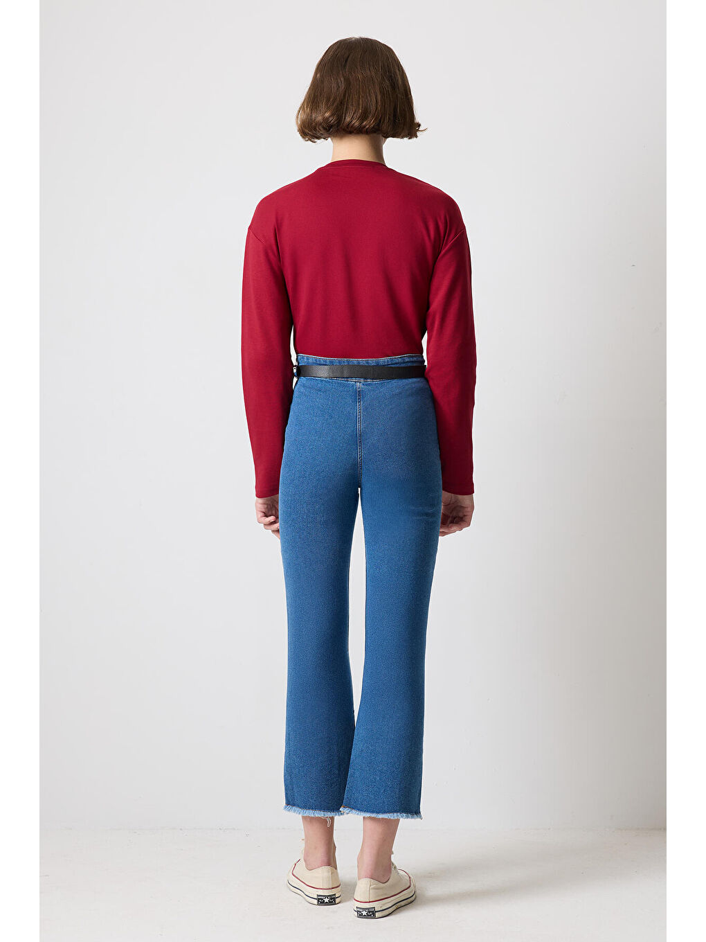 Bordo Uzun Kollu Regular Fit T-Shirt-3