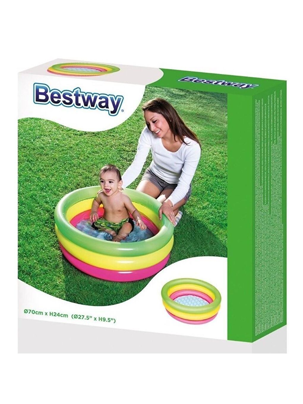 3 Boğumlu Şişme Havuz 70 cm KZL-BW51128 (GKO: 7525)-1