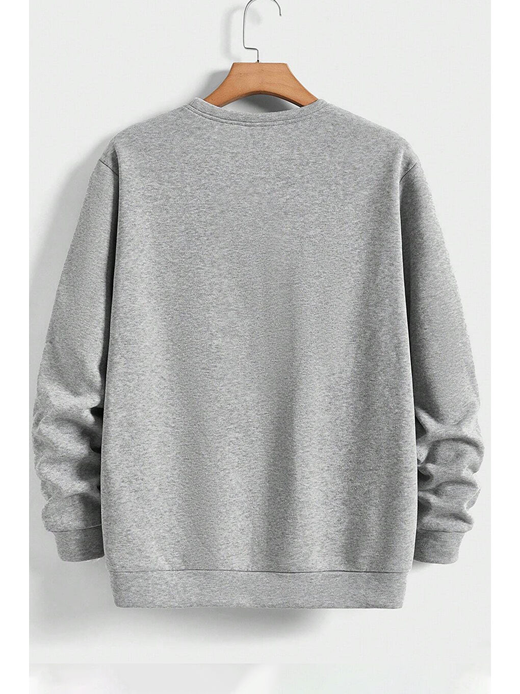 uyguntarz Gri Unisex Bisiklet Yaka Sweatshirt - 1