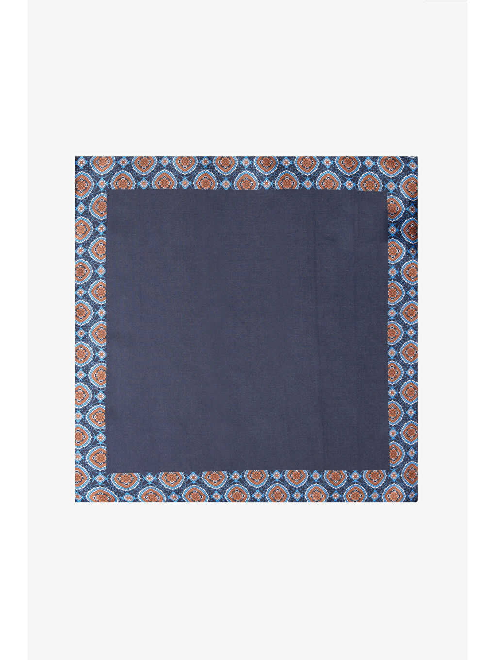 Erkek Lacivert-Kahverengi Desenli Mendil-1