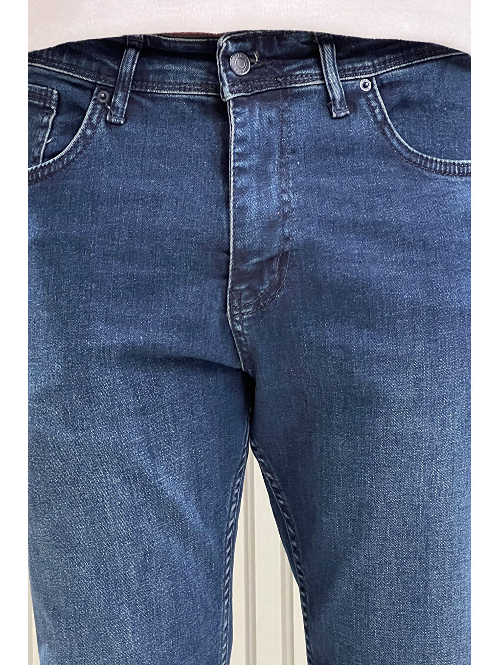 Lacivert Erkek Büyük Beden Elastanlı  Jean Pantolon-2