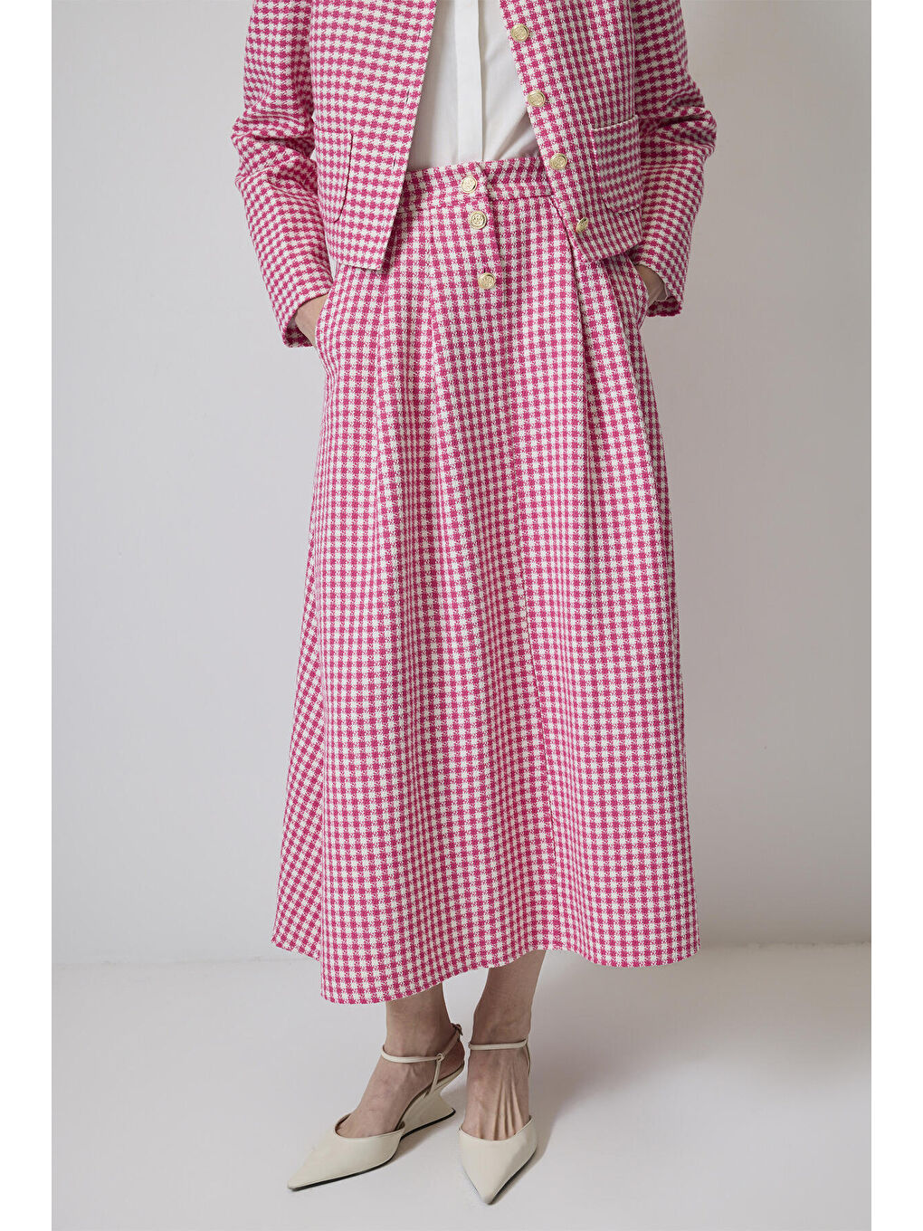 Pembe Ceket Etek Tüvit Takım-4