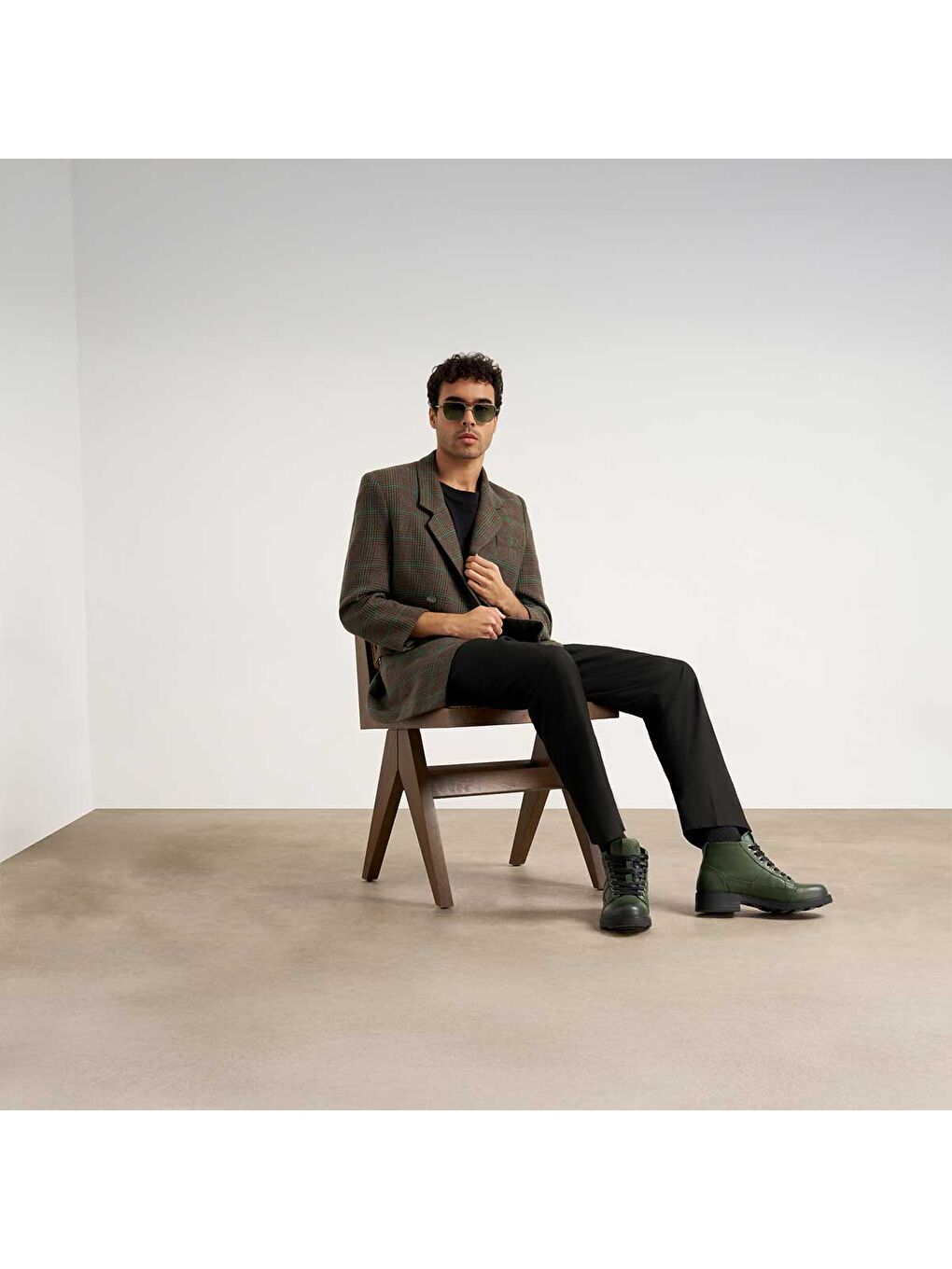 Yeşil Erkek Bot OXM003613 FRANK 0036 MID M LEATHER MIL.Green-7