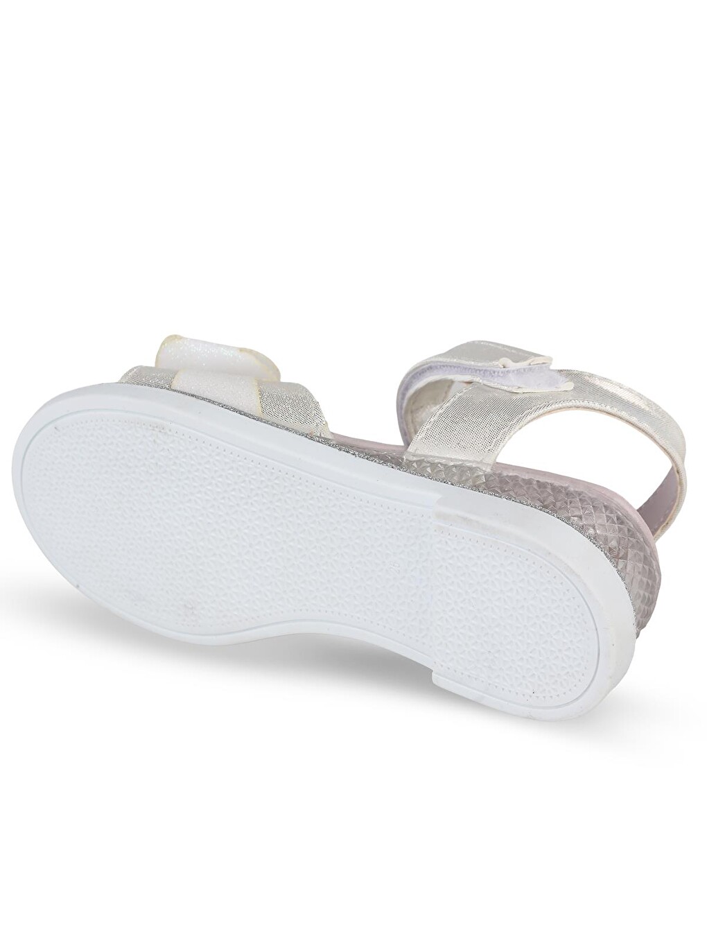 Beyaz Girls Fiyonk Aksesuarlı 26- Sandalet - Gri-4