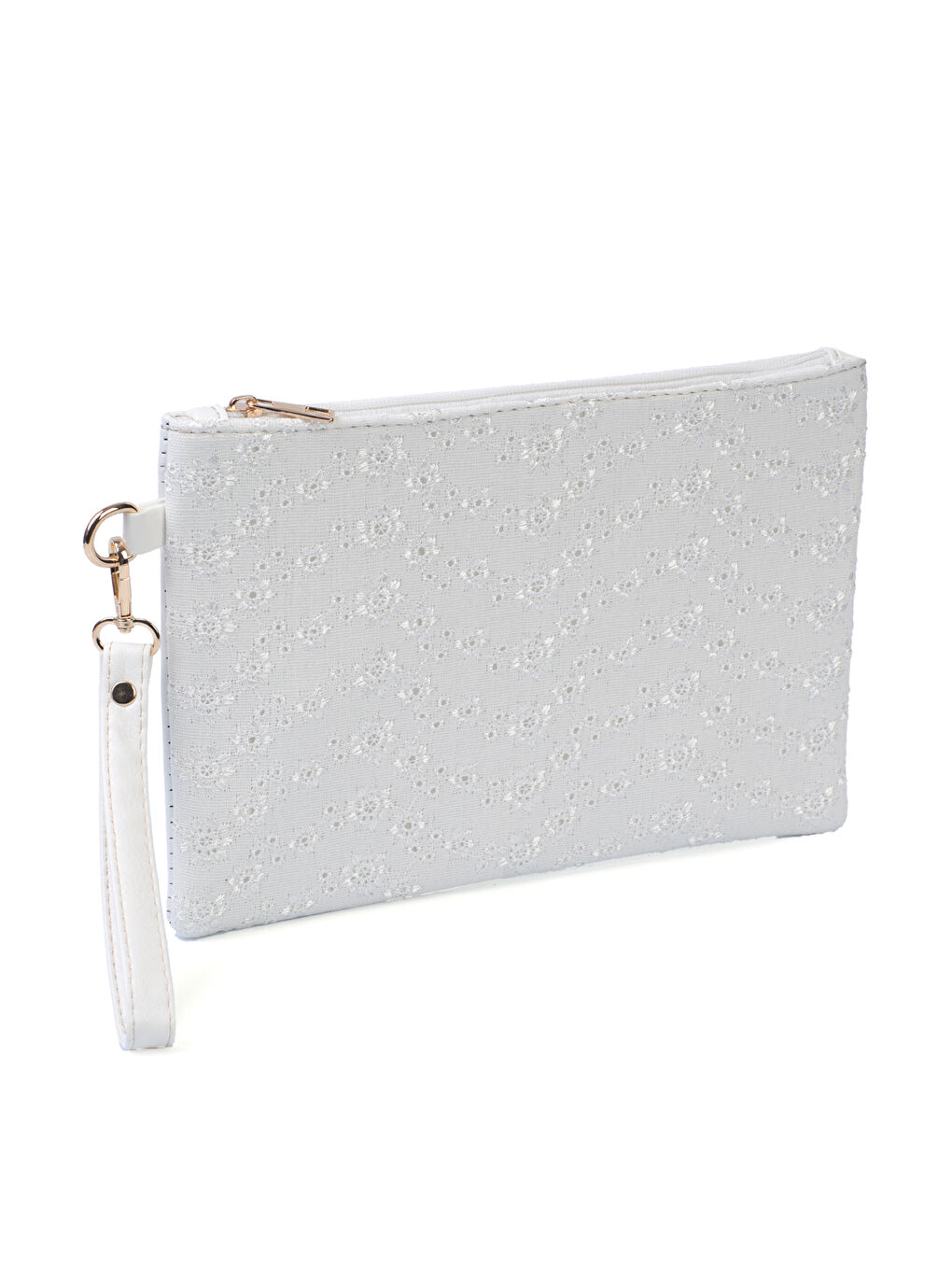 Beyaz Paris Kadın Clutch Çanta