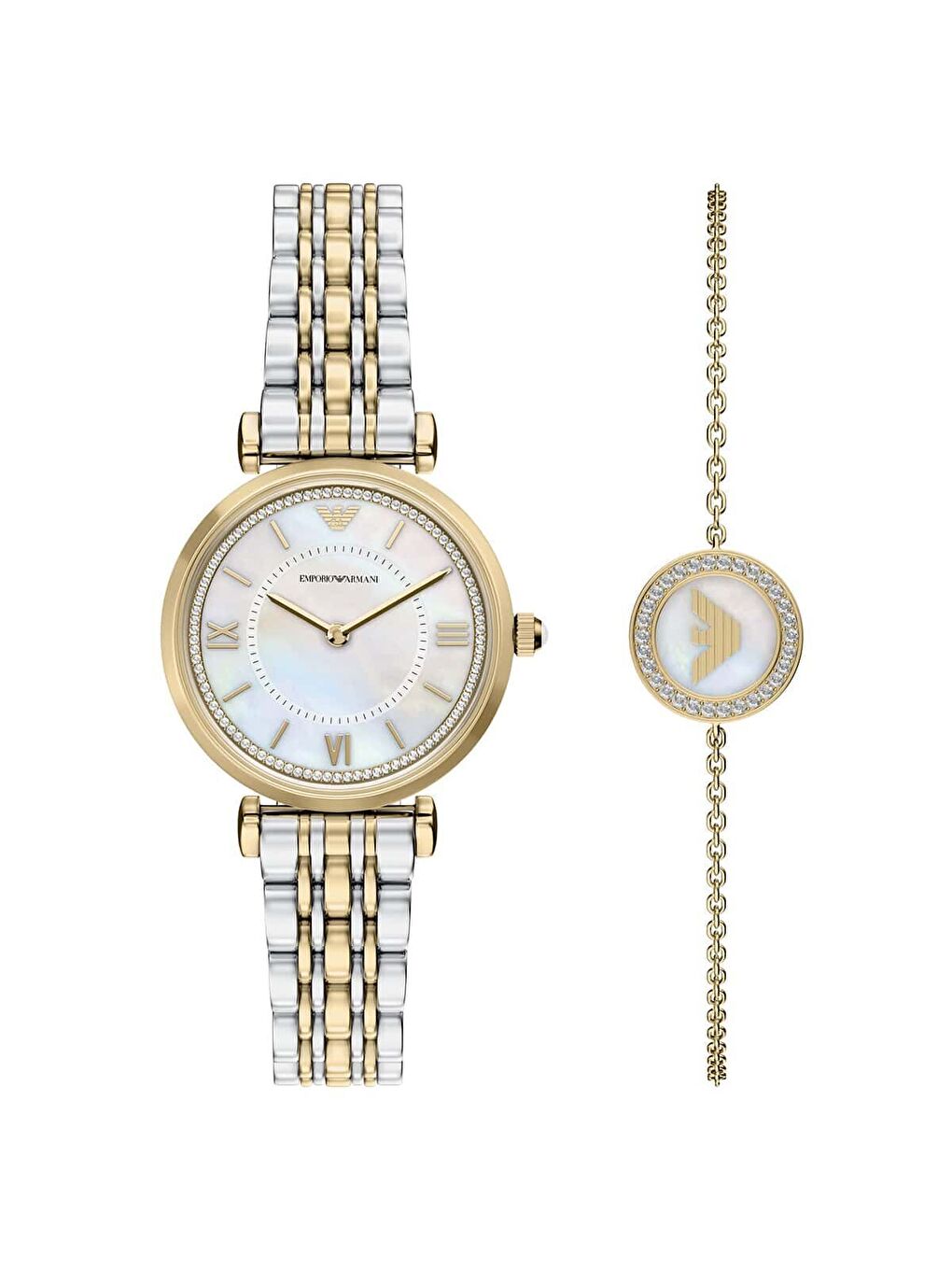 Sarı AR80086SET Kadın Kol Saati ve Bileklik Seti