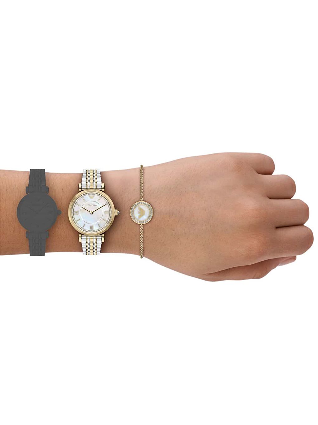 Sarı AR80086SET Kadın Kol Saati ve Bileklik Seti-2