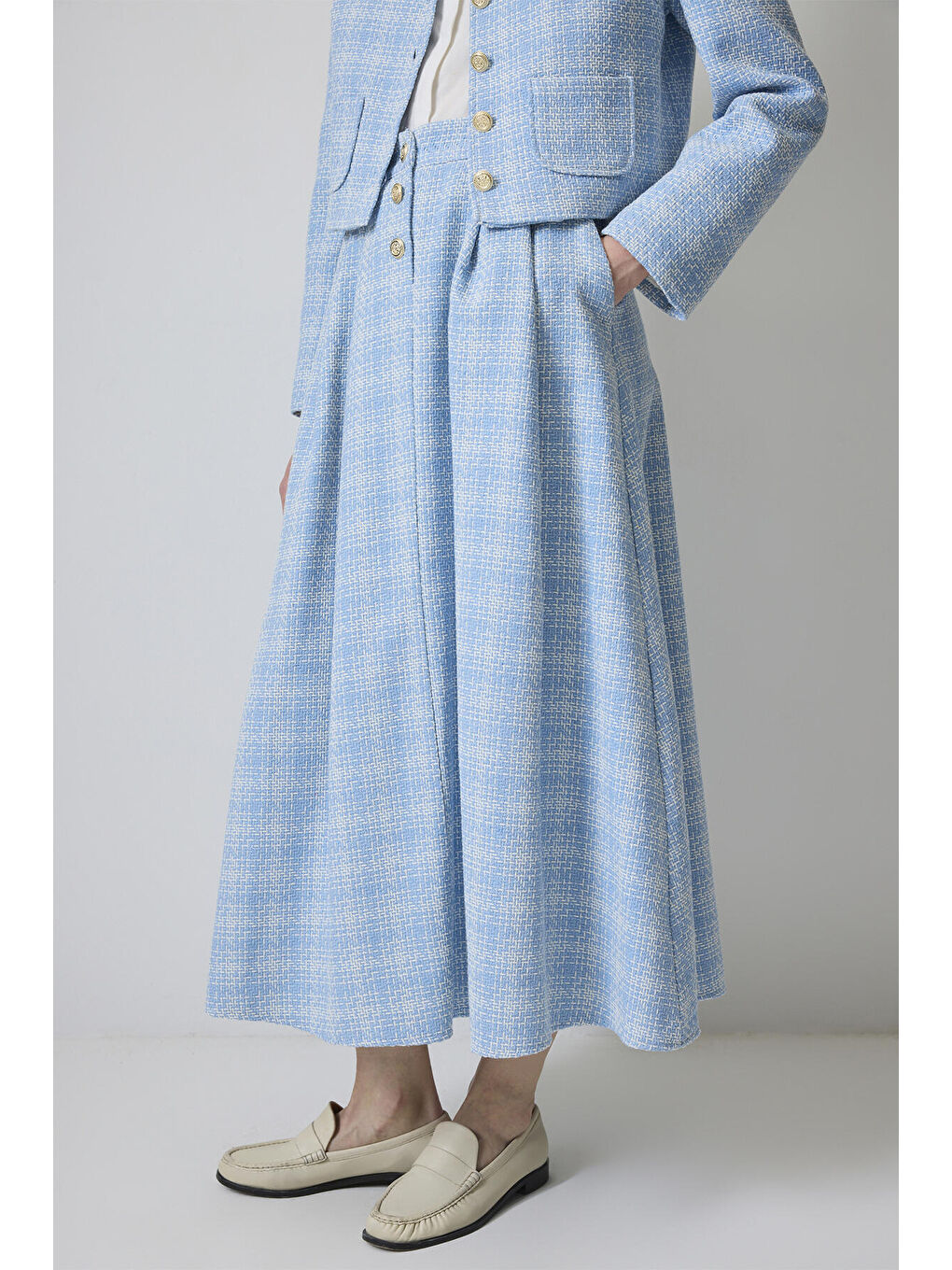 Mavi Ceket Etek Tüvit Takım-4