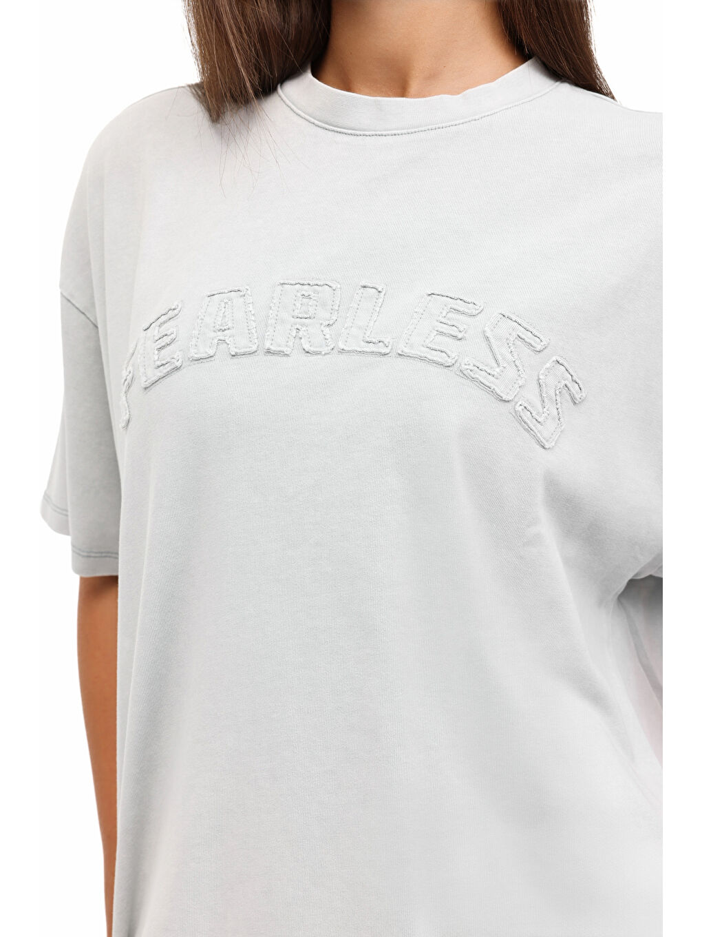 WL GALE 11SY788 5PR Gri Kadın Kısa Kol T-Shirt-3