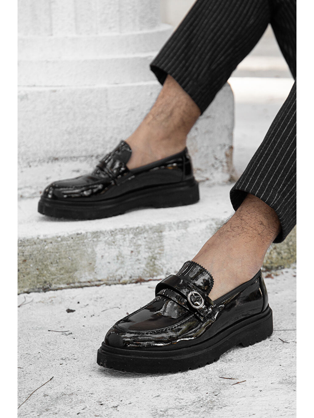 Siyah D0553 Günlük Ortopedik Erkek Klasik Ayakkabı