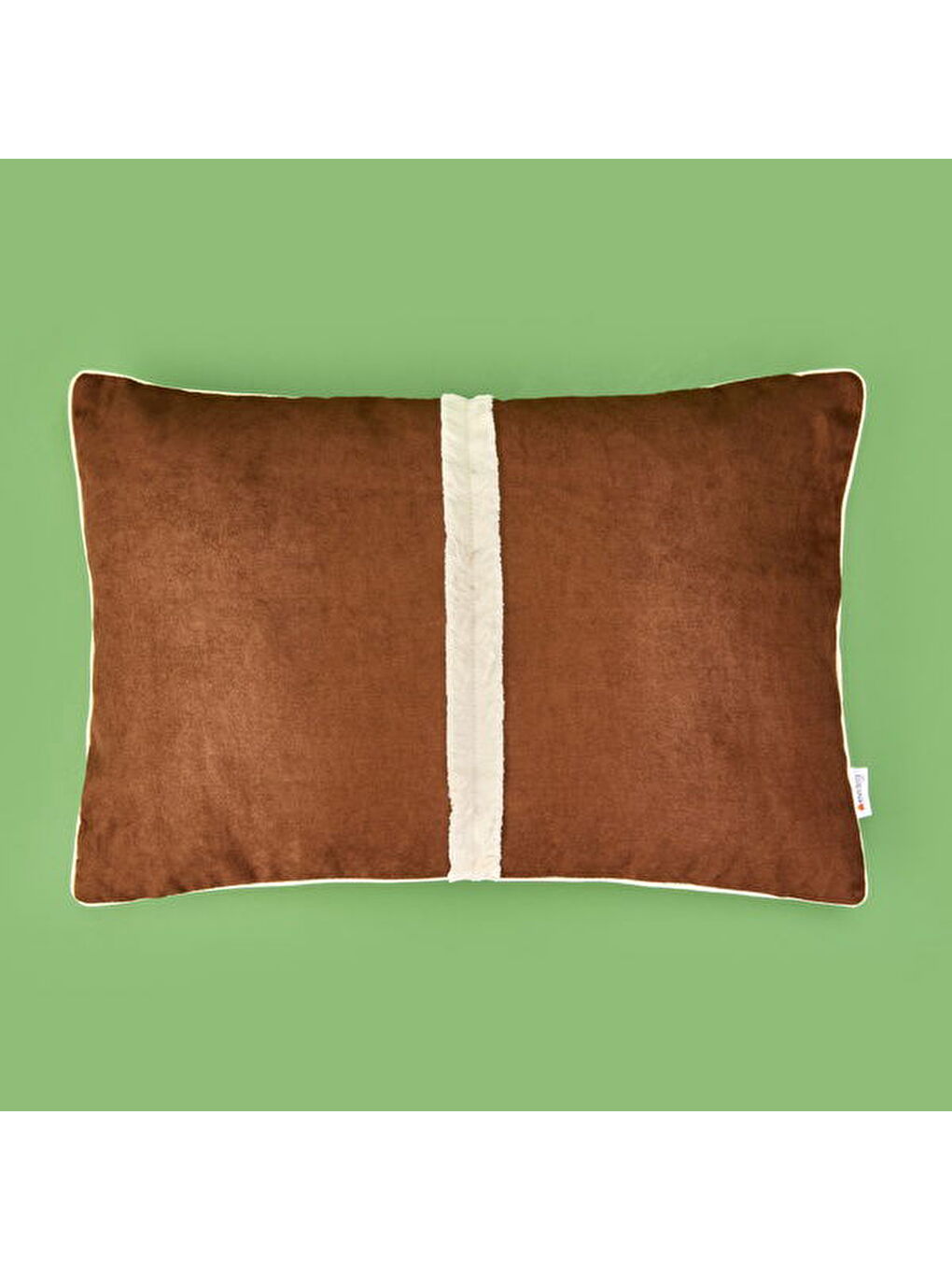 Soft Lamina Kırlent - Kahverengi - 35x55 cm-4