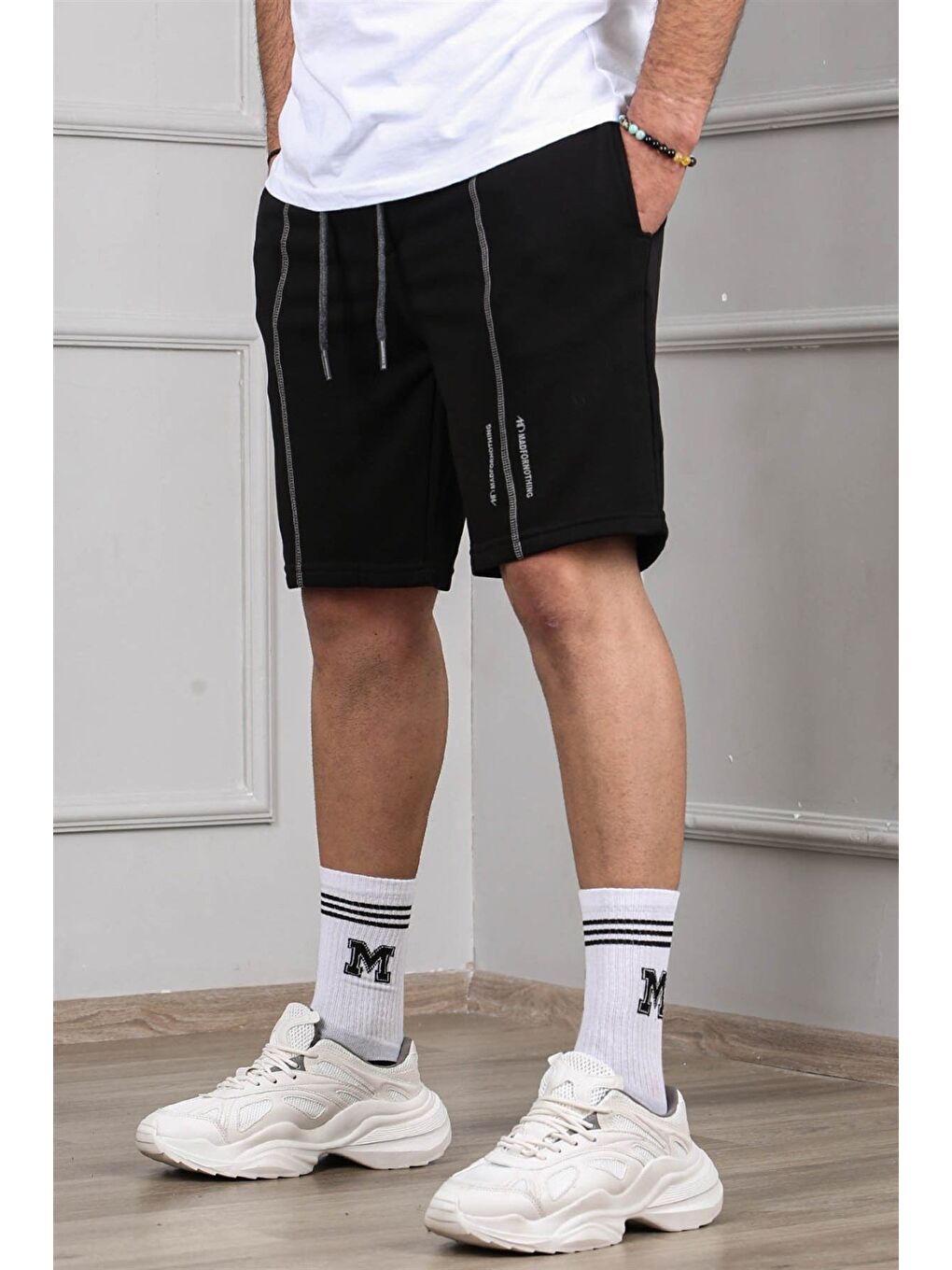 Siyah Kapri Şort 4849-1