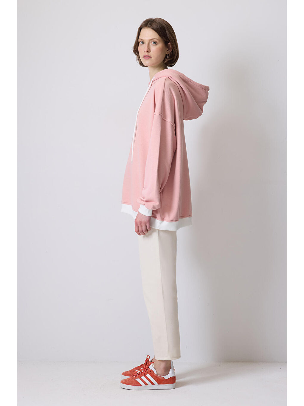 Pembe Oversıze Sweatshırt-2