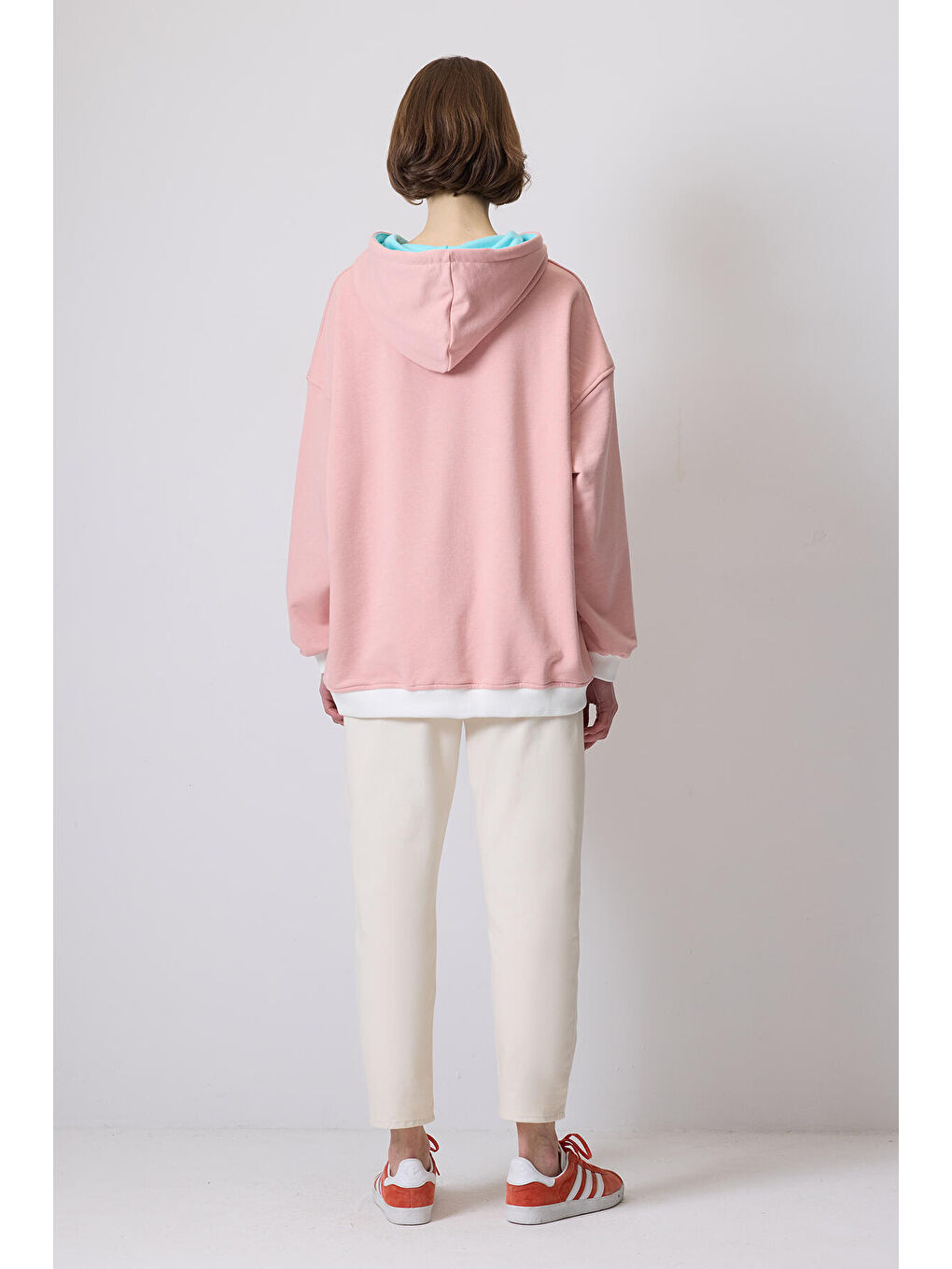 Pembe Oversıze Sweatshırt-3