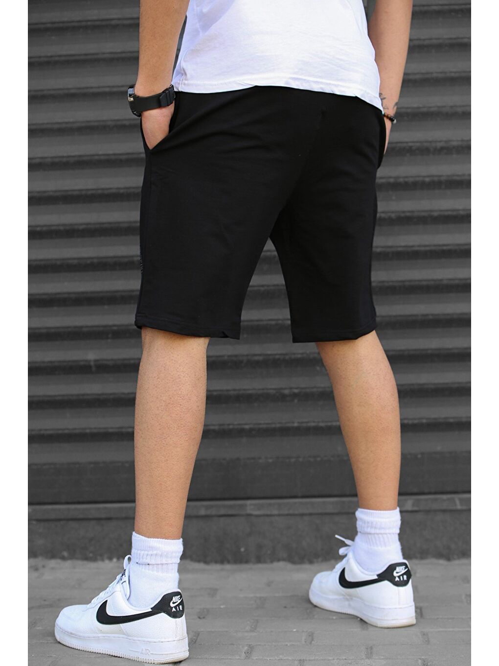 Siyah Kapri Şort 5403-3