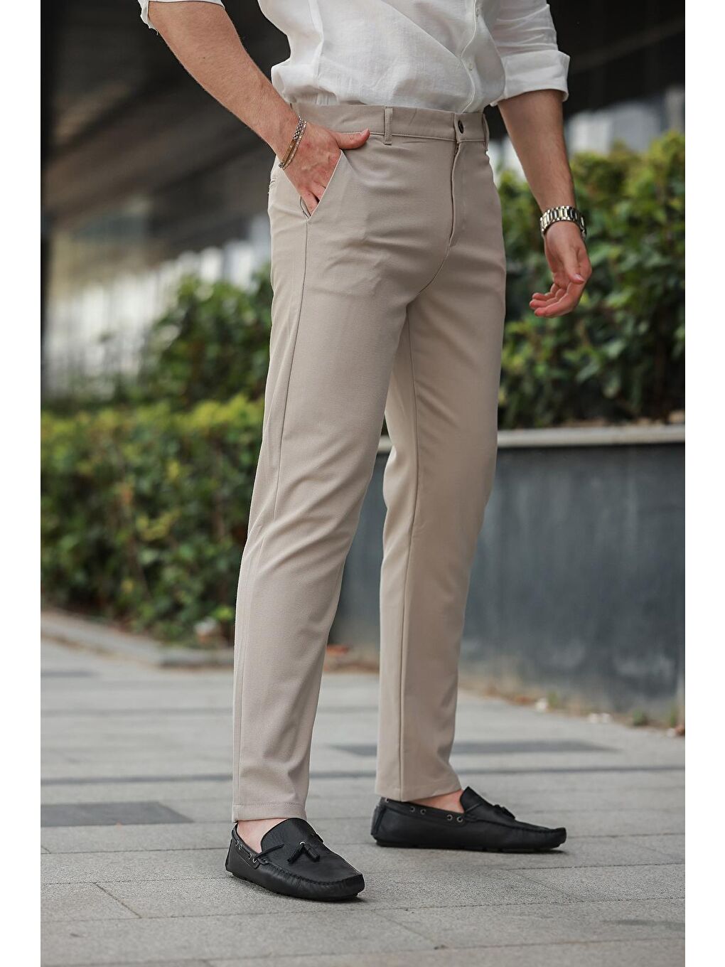 Bej Basic Erkek Pantolon E6576-2