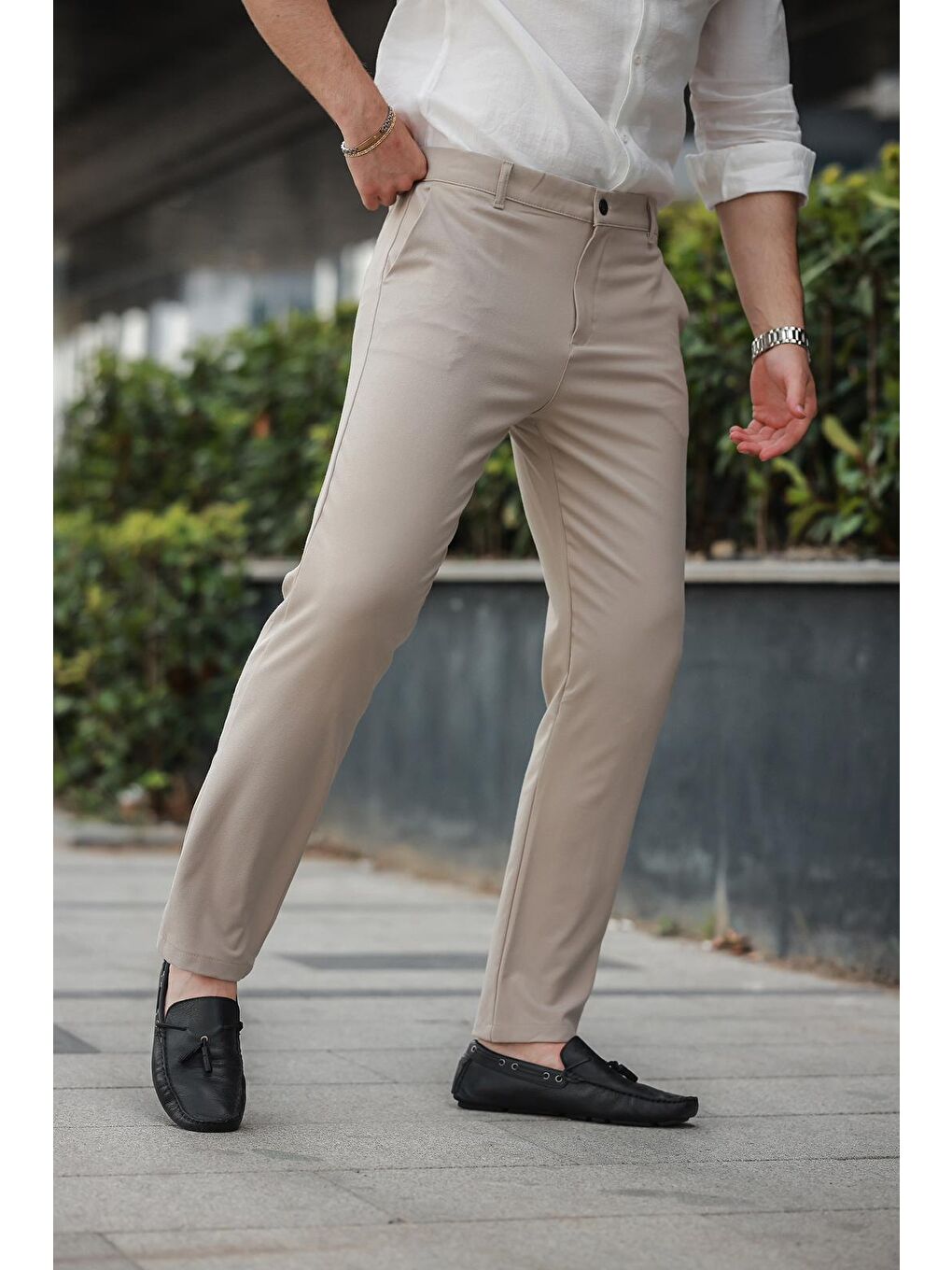 Bej Basic Erkek Pantolon E6576-3